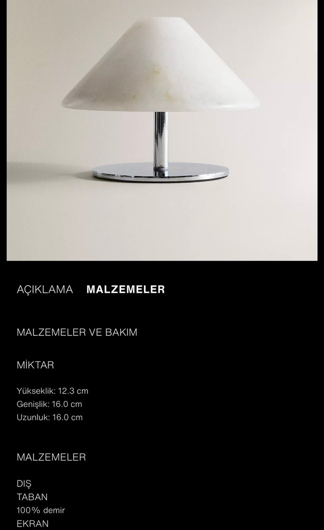 Zara kablosuz abajur — görsel 8/8