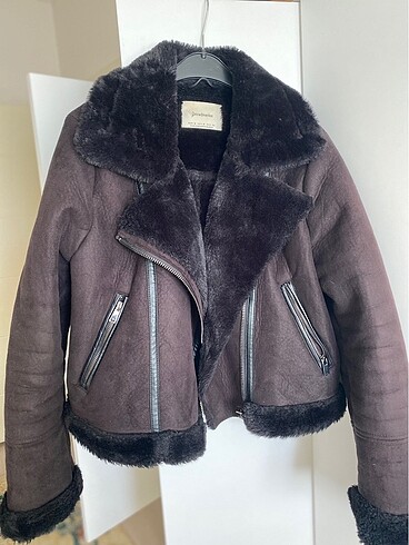 stradivarius cift tarafli biker ceket