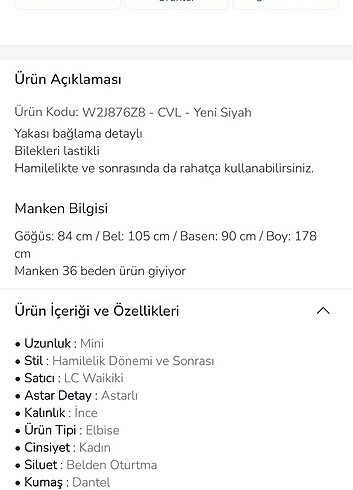 Yepyeni Siyah Hamile elbisesi - Görsel 6