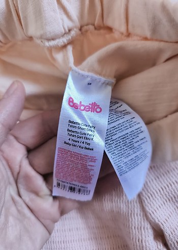 Nakışlı Pembe Örgü Kız Şortu - Görsel 5