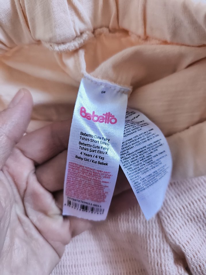 Nakışlı Pembe Örgü Kız Şortu - Görsel 5