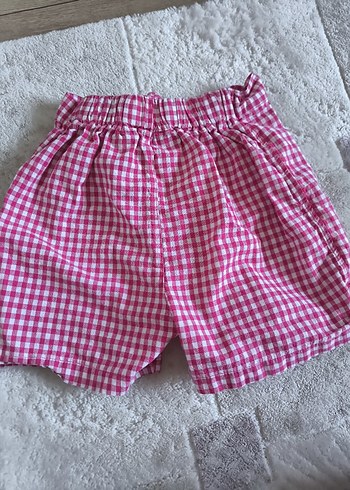 Kız Çocuk Renkli Kareli Fırfırlı Şort etek - Görsel 2