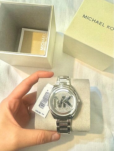 Orijinal Kristal Cam Celik gövde Michael Kors Kol Saati