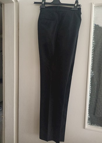 Süvari Sik Siyah Duz Kumas Pantolon