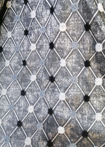 Gri Nakışlı Beyaz Modern Perde - Görsel 8