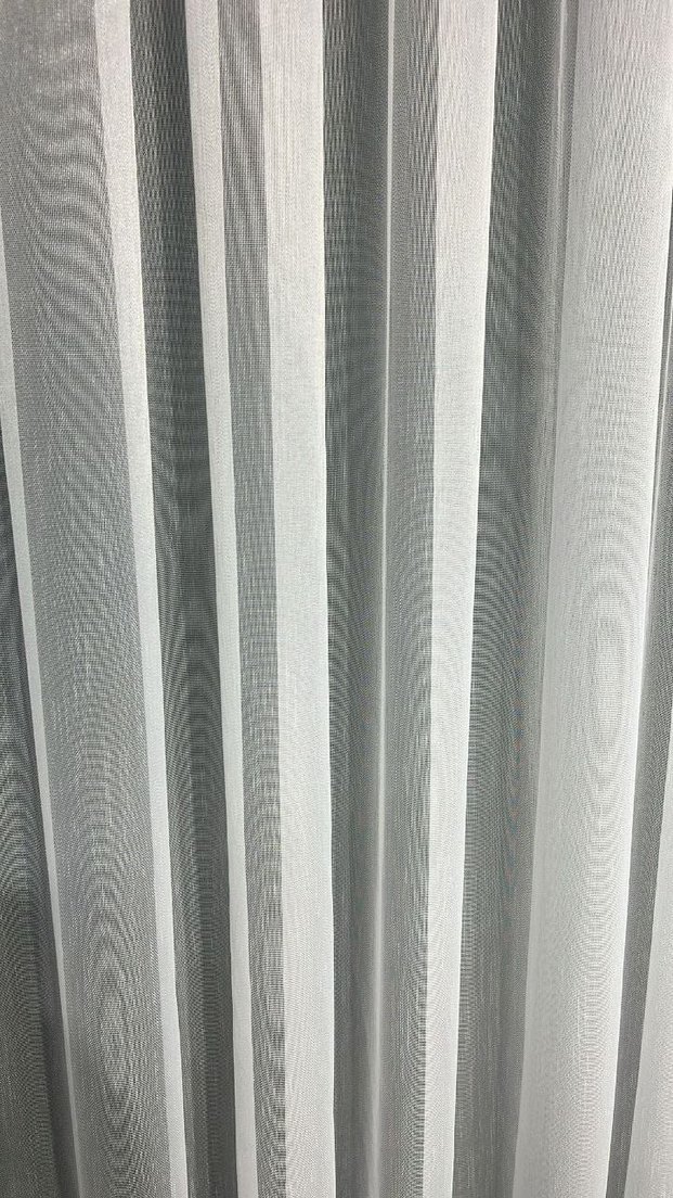 Beyaz Desenli Perde Seti Püsküllü - Görsel 4