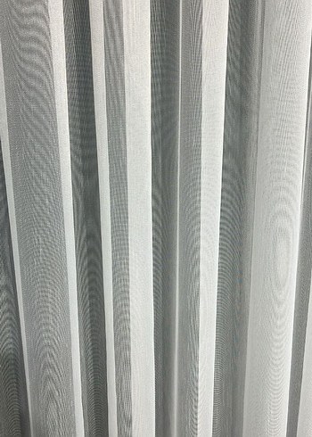 Beyaz Desenli Tül ve Kanatlı Perde Seti - Görsel 3