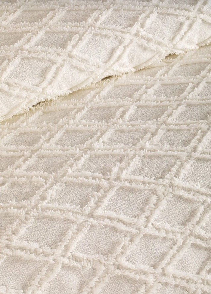 Beyaz Bohem Tarzı Desensiz Kahvaltı Tepsisi - Görsel 2