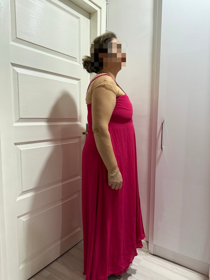 Pembe Taşlı Abiye Elbise - Görsel 2