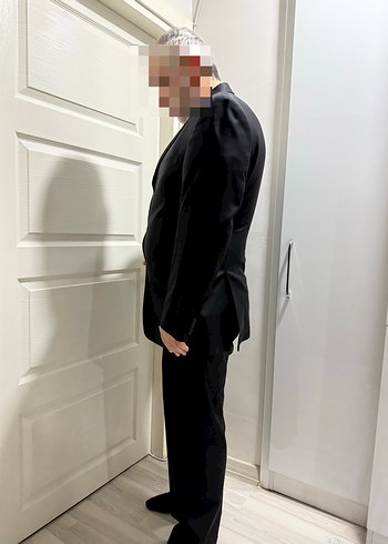 W collection Düğmeli Siyah Erkek Takım Elbise - Görsel 3