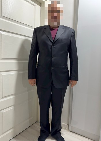 W collection Düğmeli Siyah Erkek Takım Elbise - Görsel 2