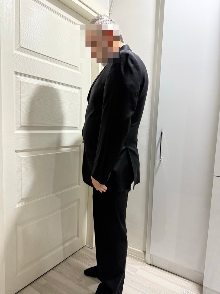 W collection Düğmeli Siyah Erkek Takım Elbise - Görsel 3