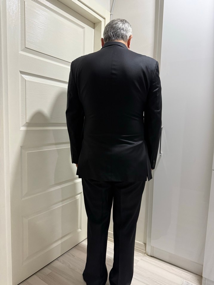 W collection Düğmeli Siyah Erkek Takım Elbise - Görsel 4