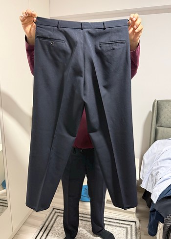Kemerli Erkek Lacivert Ofis Pantolonu - Görsel 2