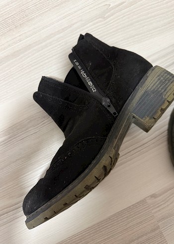 Siyah Süet Gizli Topuklu Gotik Bot - Görsel 3