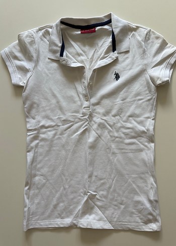 U.S. Polo Assn. Kız Beyaz Polo Tişört