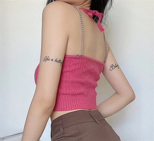 s Beden lolita örme crop