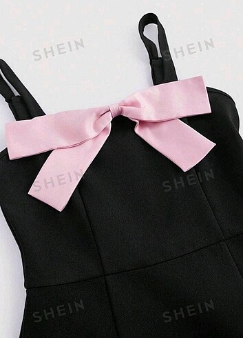 Sheinside Kurdeleli asimetrik elbise
