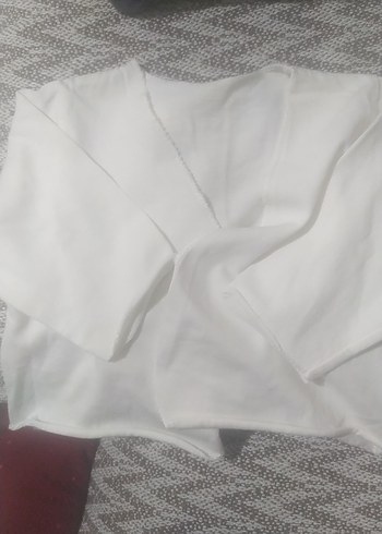 Beyaz göbek bağı için penye uzun kollu içlik - Görsel 3