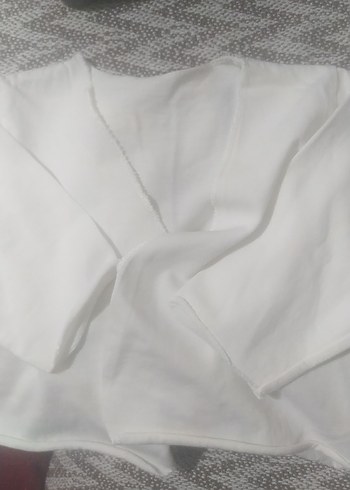 Beyaz göbek bağı için penye uzun kollu içlik - Görsel 4