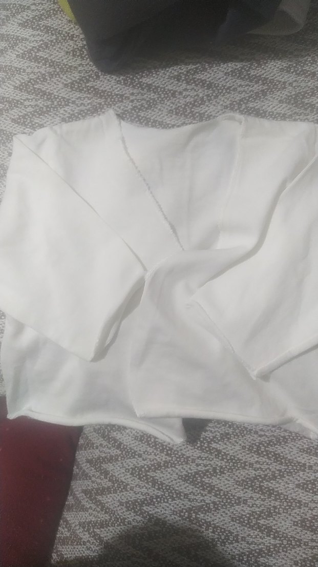 Beyaz göbek bağı için penye uzun kollu içlik - Görsel 3