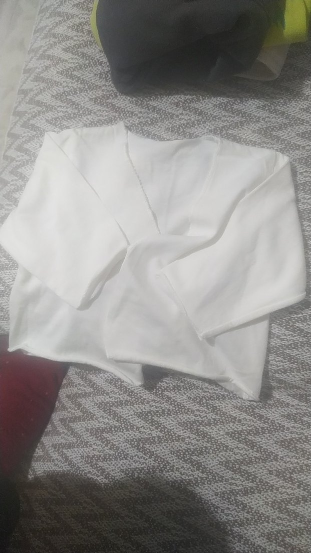 Beyaz göbek bağı için penye uzun kollu içlik - Görsel 2