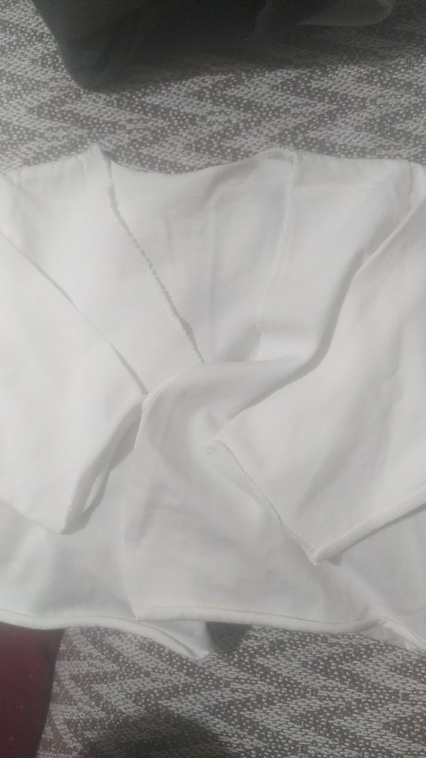 Beyaz göbek bağı için penye uzun kollu içlik - Görsel 4