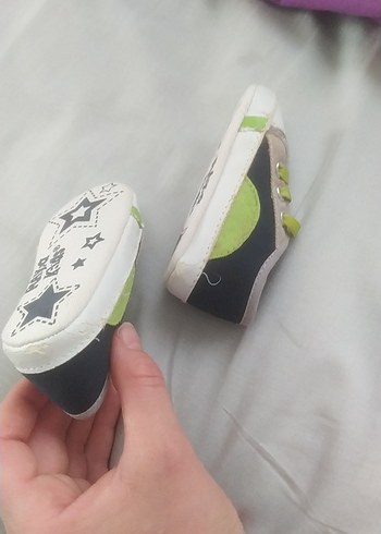 Gri Erkek Bebek İlk Adım Ayakkabısı Velcro - Görsel 5