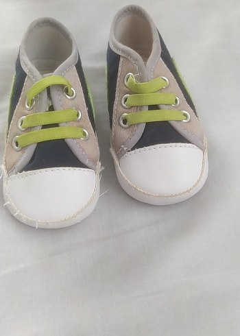 Gri Erkek Bebek İlk Adım Ayakkabısı Velcro - Görsel 9