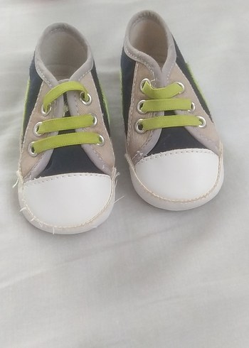 Gri Erkek Bebek İlk Adım Ayakkabısı Velcro - Görsel 8