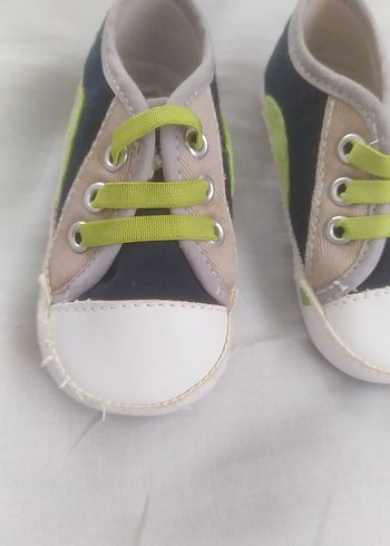 Gri Erkek Bebek İlk Adım Ayakkabısı Velcro - Görsel 2