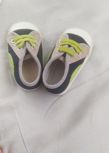 Gri Erkek Bebek İlk Adım Ayakkabısı Velcro - Görsel 3