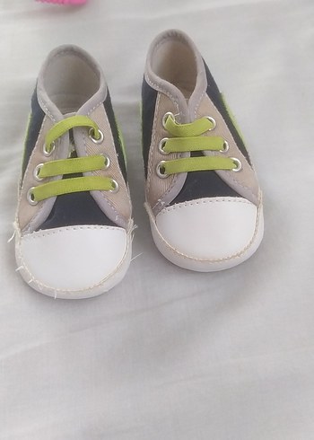 Gri Erkek Bebek İlk Adım Ayakkabısı Velcro - Görsel 7