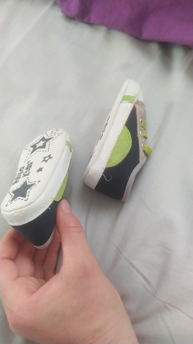 Gri Erkek Bebek İlk Adım Ayakkabısı Velcro - Görsel 5