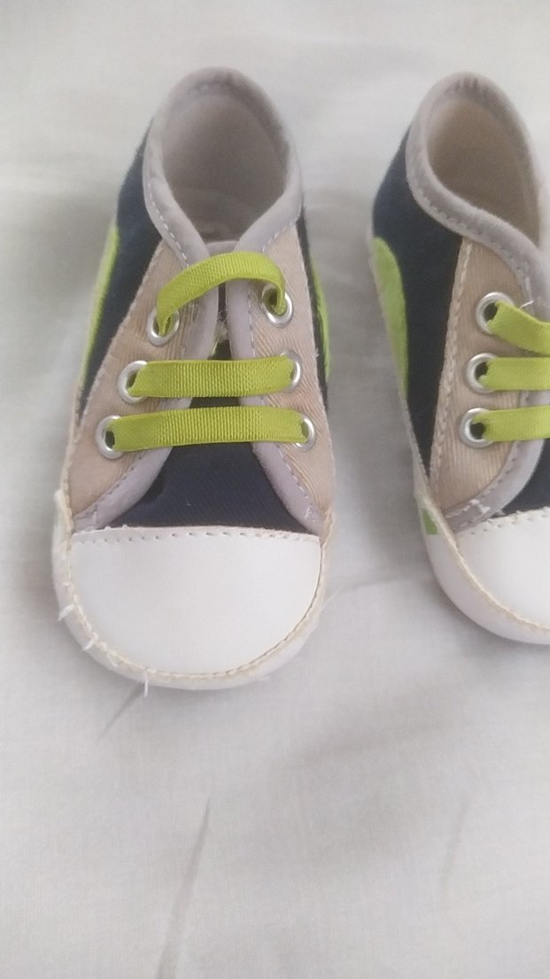 Gri Erkek Bebek İlk Adım Ayakkabısı Velcro - Görsel 2