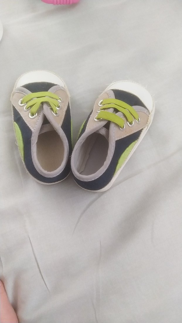 Gri Erkek Bebek İlk Adım Ayakkabısı Velcro - Görsel 3