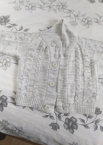 Gri Bohem Örgü erkek Hırka - Görsel 2