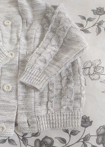 Gri Bohem Örgü erkek Hırka - Görsel 4