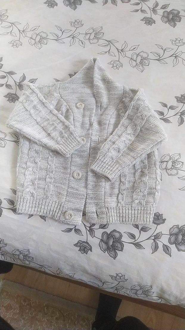 Gri Bohem Örgü erkek Hırka - Görsel 3