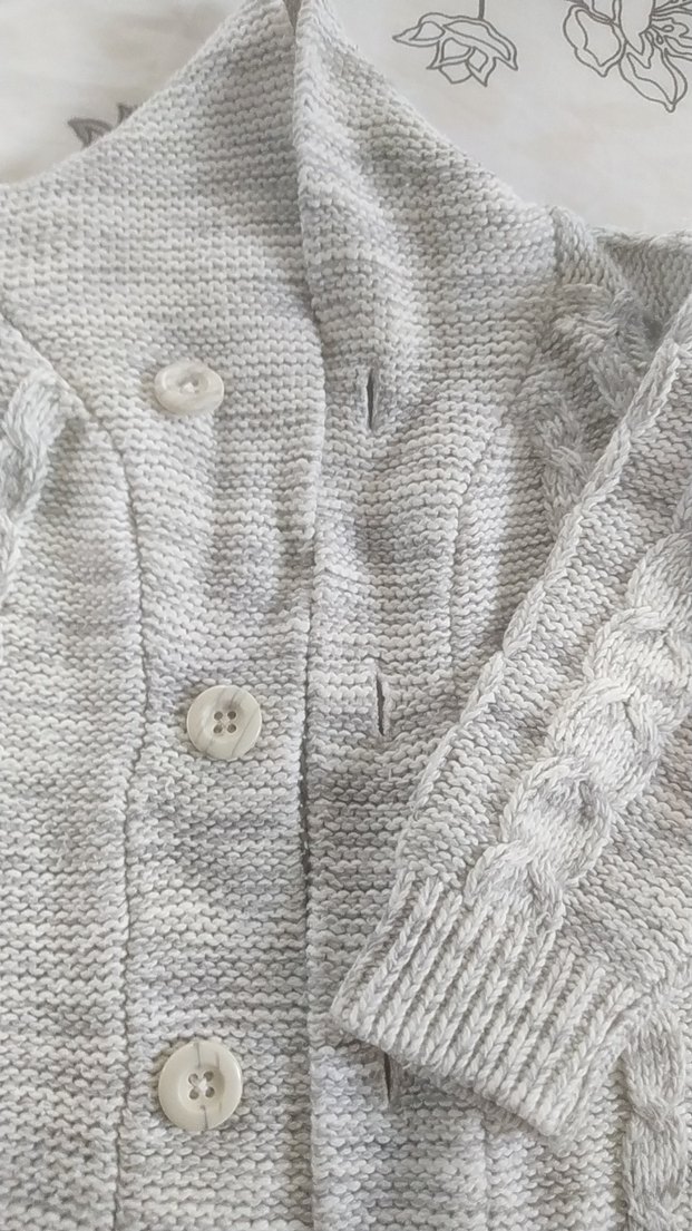 Gri Bohem Örgü erkek Hırka - Görsel 5