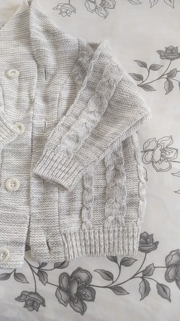 Gri Bohem Örgü erkek Hırka - Görsel 4