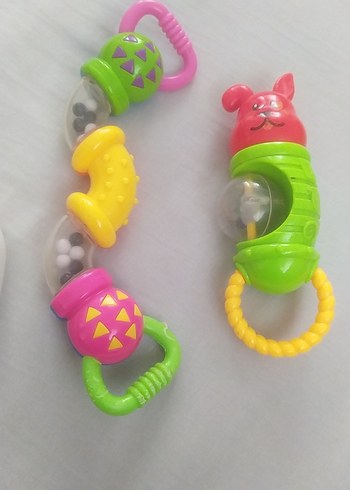 Renkli Diş Kaşıyıcı ve Çıngırak Seti bebek için uyumlu - Görsel 3