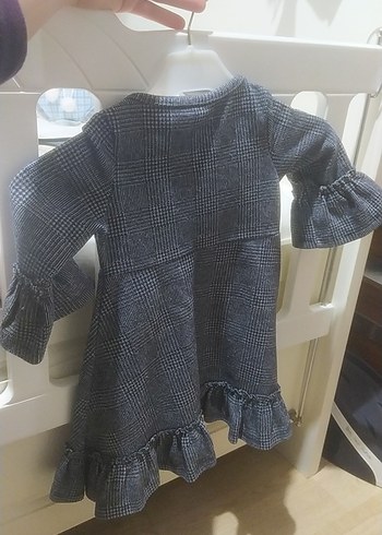 Kız Çocuk Gri Kareli Uzun Kollu Elbise 2yaş uyumludur - Görsel 8