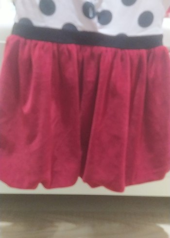 Puantiye Desenli Kız Çocuk Kırmızı Elbise - Görsel 13