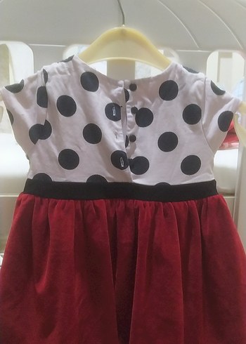 Puantiye Desenli Kız Çocuk Kırmızı Elbise - Görsel 14