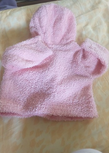 Kız Çocuk Pembe Kapüşonlu Peluş Mont - Görsel 11