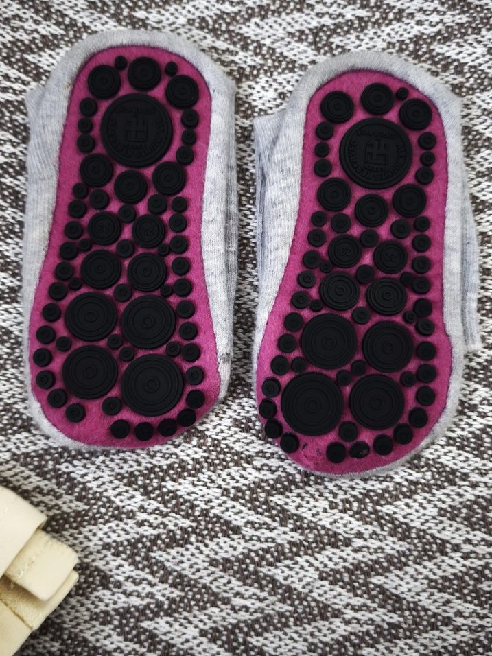 Gri Desenli çocuk penye çorap - Görsel 2