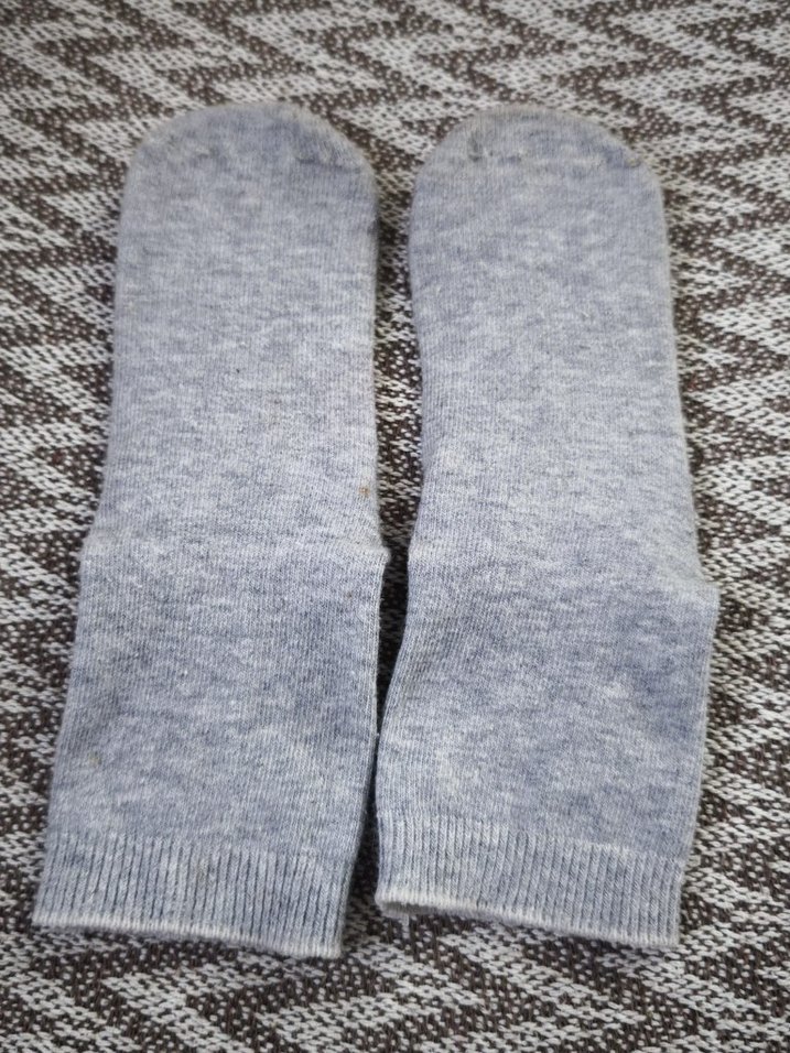 Gri Desenli çocuk penye çorap - Görsel 3