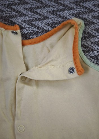 Sarı Kız Çocuk Düğmeli Kolsuz Yelek askılı penye - Görsel 4