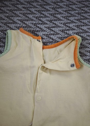 Sarı Kız Çocuk Düğmeli Kolsuz Yelek askılı penye - Görsel 5